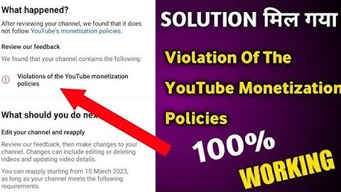How To fix problem Violations of the YouTube monetization policies Solution | monetize policie solve
