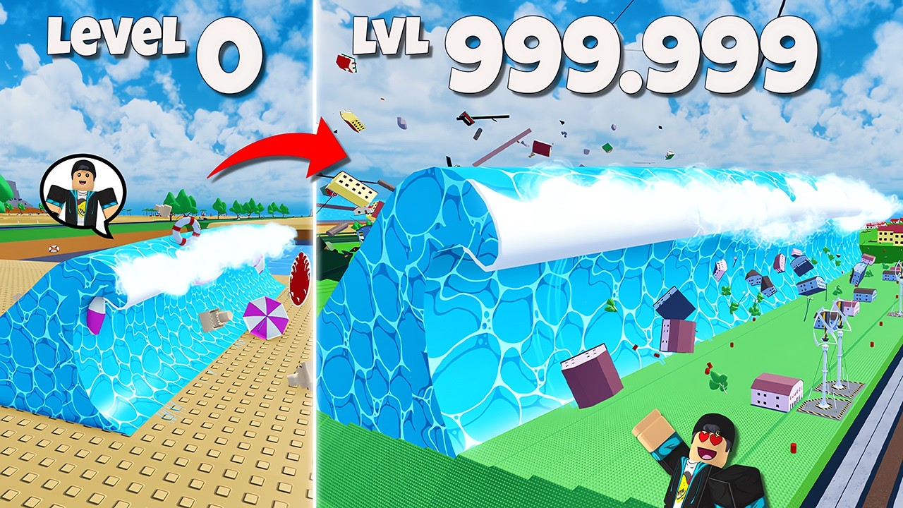 WOW!! Tsunami Mini Jadi Raksasa & Hancurkan Kota 🌊🥶🏦 | Upgrade Tsunami for Destruction Indonesia