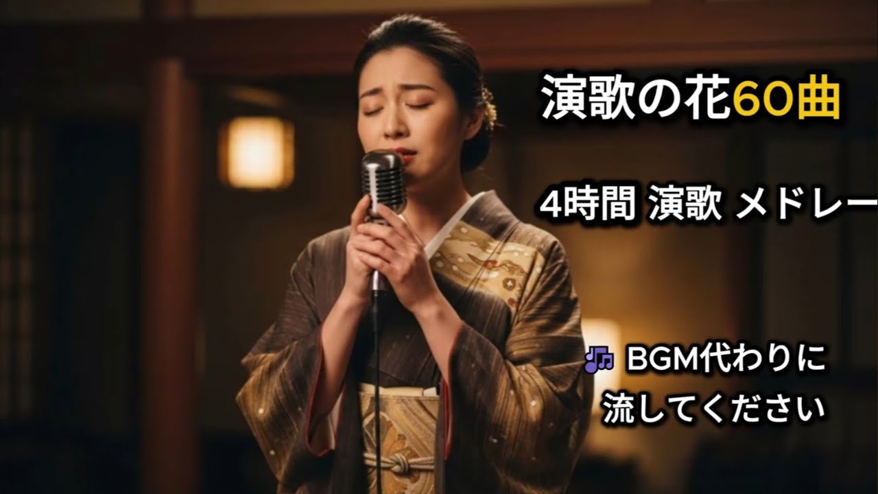 懐かしく心に沁みる女性演歌｜昭和名曲60選 4時間メドレー
