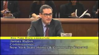 Senator Espaillat questions NYS Homes & Community Renewal Commissioner James Rubin