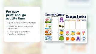 Four Seasons Walk | Seasons Worksheets | Printable PDF | Etsy | 08