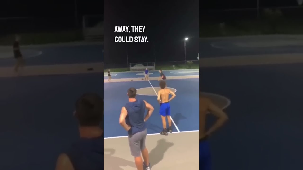The Cops Told Them If He Could Hit A Half Court Shot They Stay At Basketball 