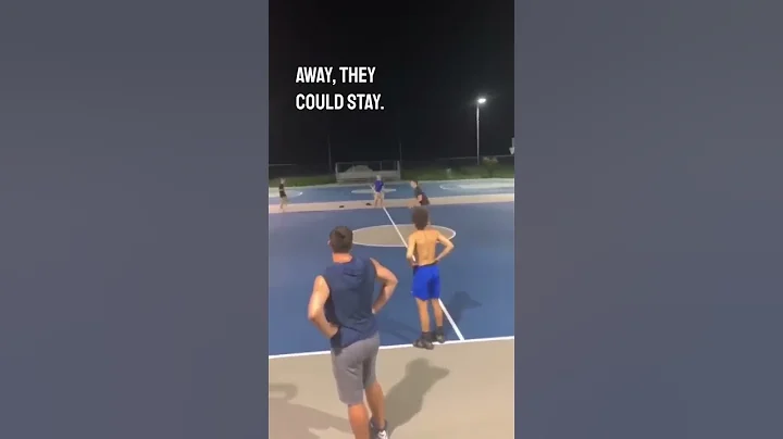 The cops told them if he could hit a half court shot they could stay at the basketball court 😂