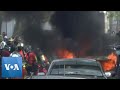 Car Set on Fire During Yellow Vests Protest in Paris