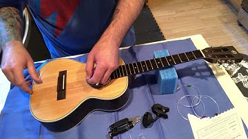 Slotted Headstock-Tie Bridge Ukulele String Change Tutorial