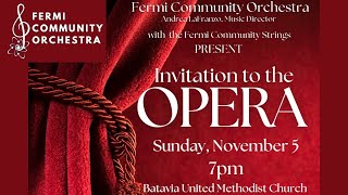 Concert  Fermi Community Orchestra  November 5, 2023  Batavia United Methodist Church
