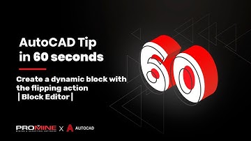 Create a dynamic block with the flipping action | Block Editor | AutoCAD Tips in 60 Seconds