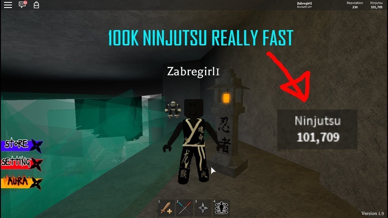 How To Gain Ninjutsu Fast In Ninja Assassin Roblox Youtube - vidio roblox ninja assassin