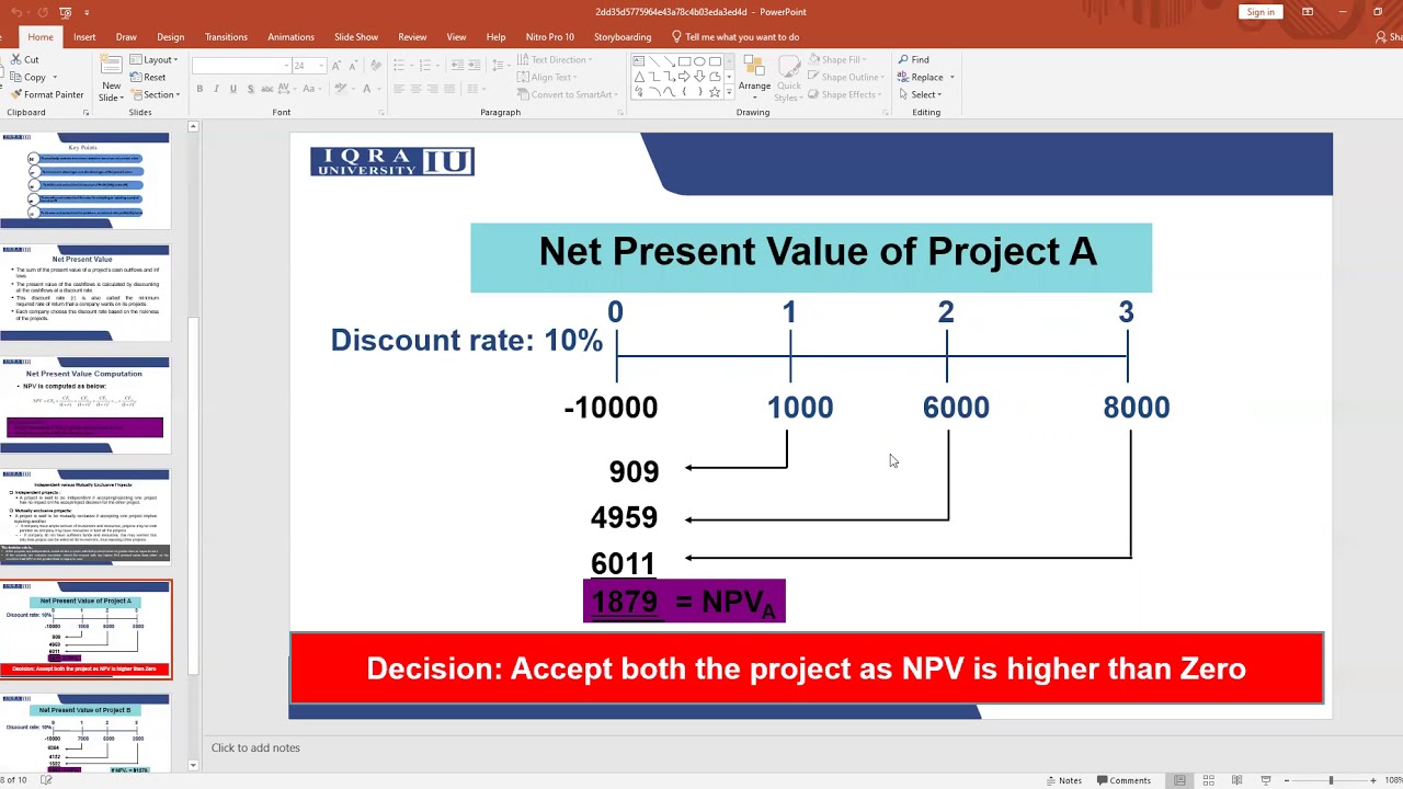 13.1 NPV - Net Present Value - YouTube