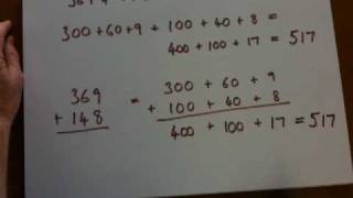 Using partitioning for addition with ages 8-9