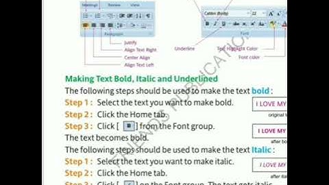 Class-4th Subject- Computer ( More on MS Word) ( Continuing..)