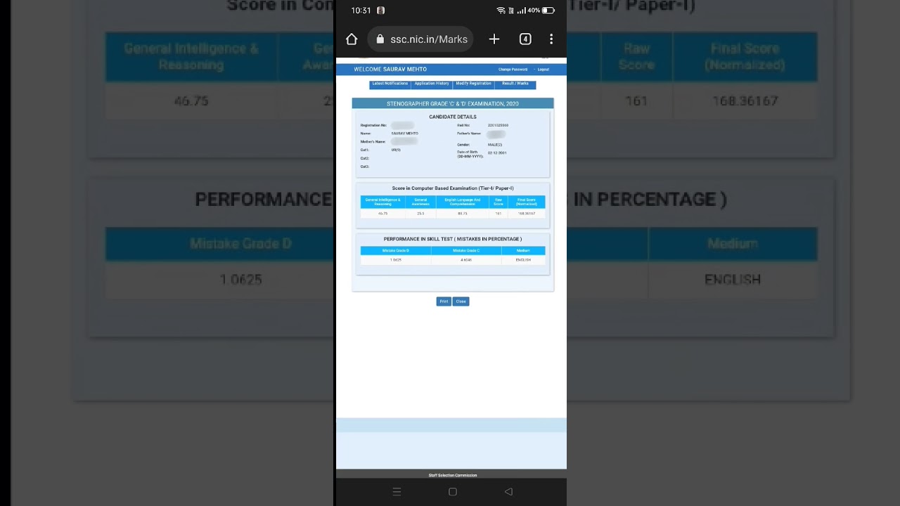 SSC STENOGRAPHER SKILL TEST ERROR PERCENTAGE