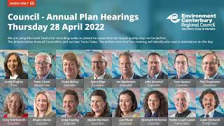 28 April – Public hearings on the draft Annual Plan 2022/23 – day 3 of 4