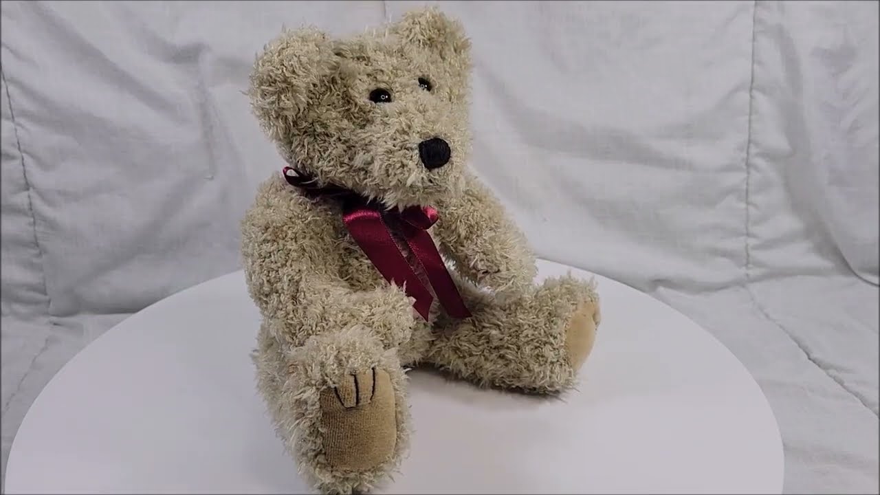 Boyds Bears William P. 12" Archive Collection Posable w/Red Burgundy Bow