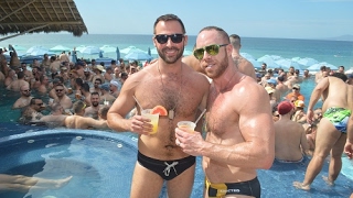 http://www.gaypv.com Beef Dip Bear and Leather Pool Party 2017 Mantamar Beach Club Puerto Vallarta
