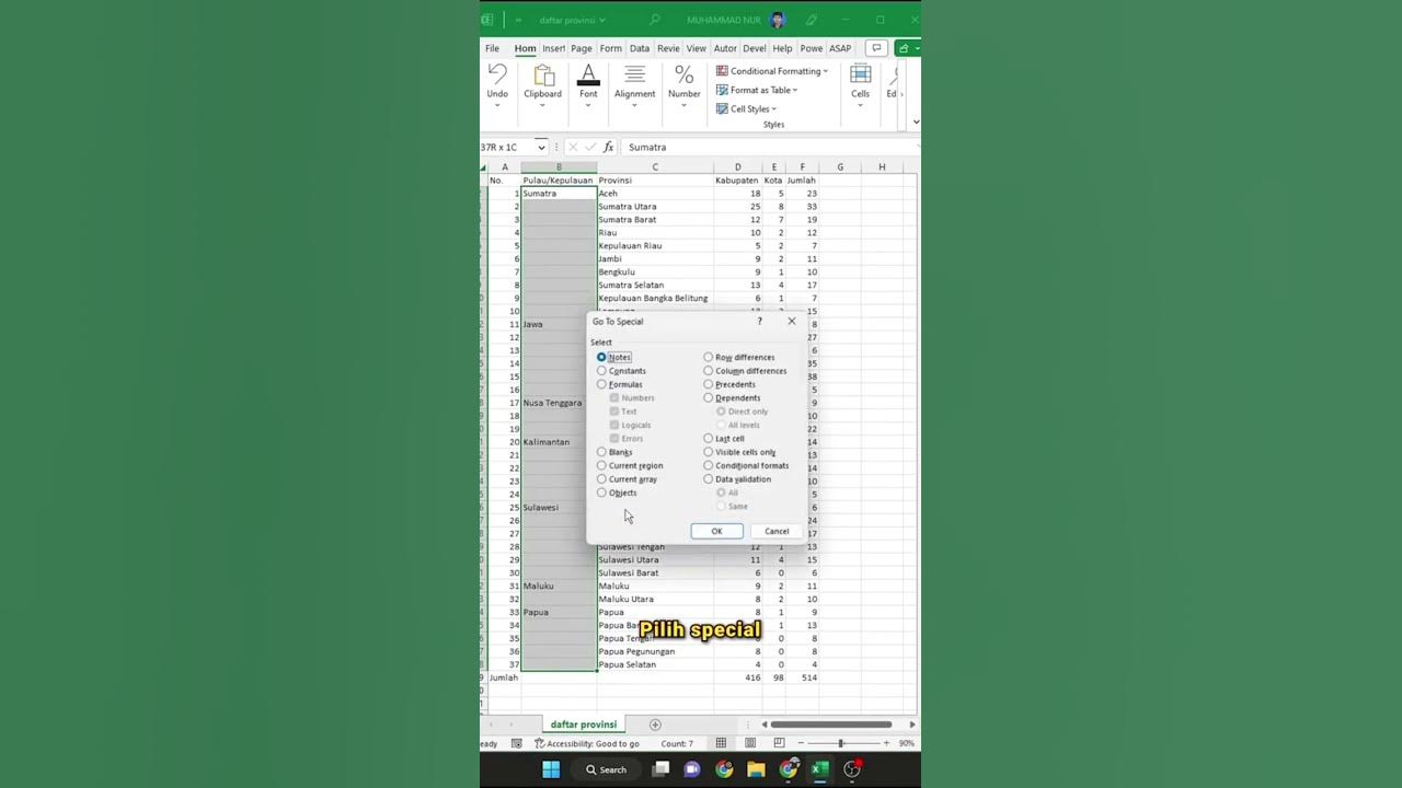 Cara cepat mengisi cell kosong di excel fill blank cells youtube