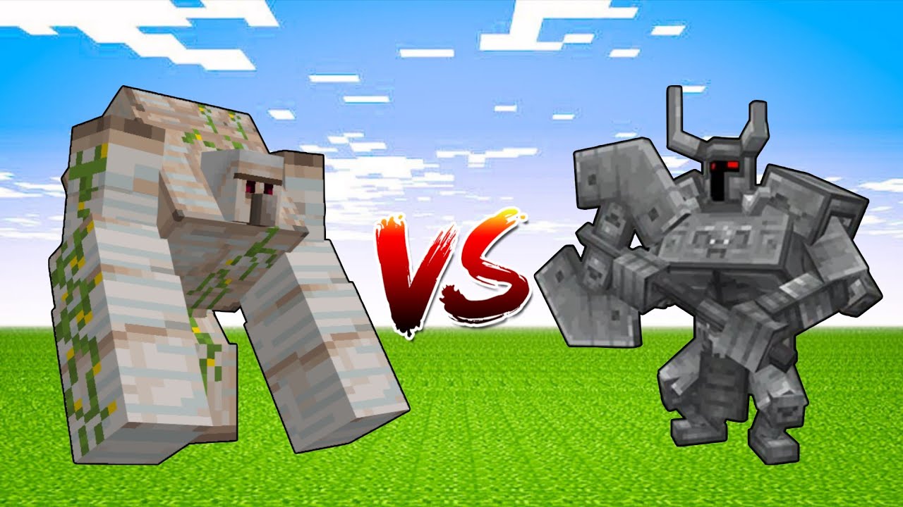 Mutant Iron Golem vs Ferrous Wroughtnaut - Minecraft Mob Battle!