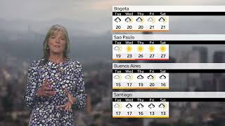 BBC Weather today in SOUTH and CENTRAL AMERICA -  July 14th, 2026