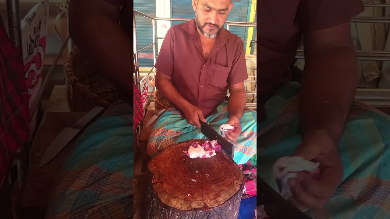 High-quality fresh goat meat cutting skills 