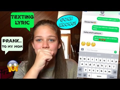 Texting Song Lyric Prank To Mom Gone Wrong Youtube
