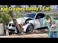 High School Kid Tries To Show Off In Daddy's BMW!!! (Doesn't End Well)