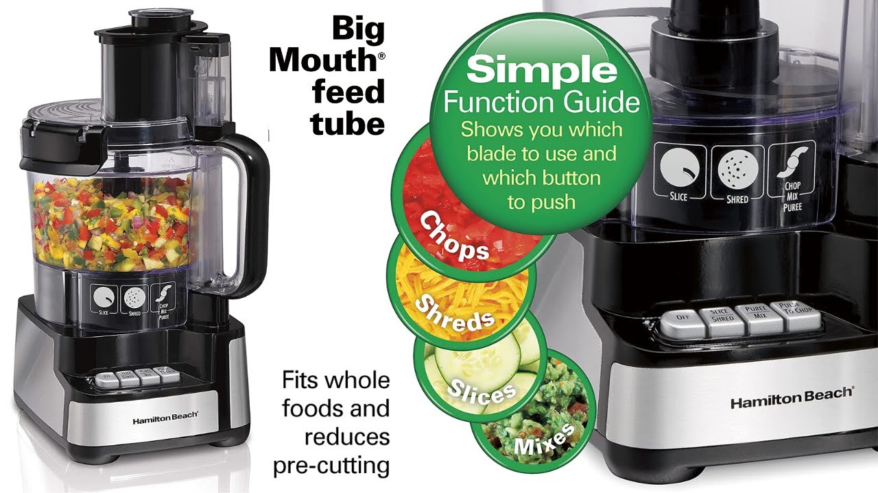 Hamilton Beach 70725A 12-Cup Stack & Snap Food Processor and Vegetable Chopper Black