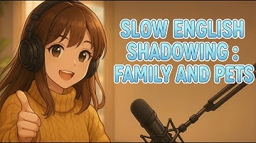 Slow English Shadowing: Talk About Your Family & Pets (A2 Practice)