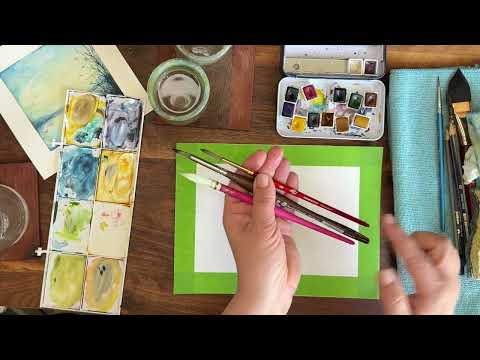 My love hate relationship with water color. Paint a beginner friendly landscape with me