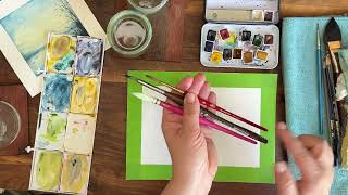 My love hate relationship with water color. Paint a beginner friendly landscape with me