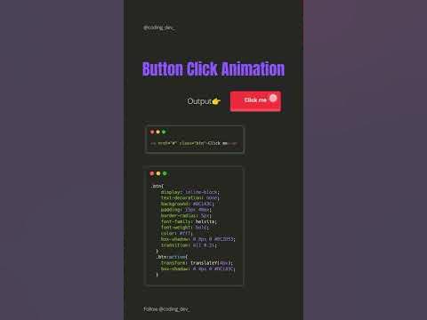 Button Click Animation using CSS - YouTube