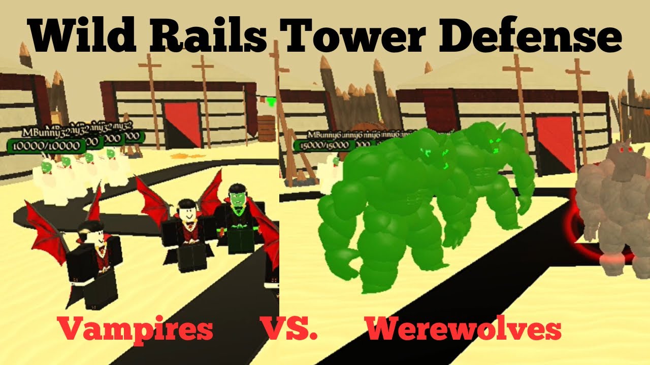 Wild Rails Tower Defense Werewolves Vs. Vampires - YouTube