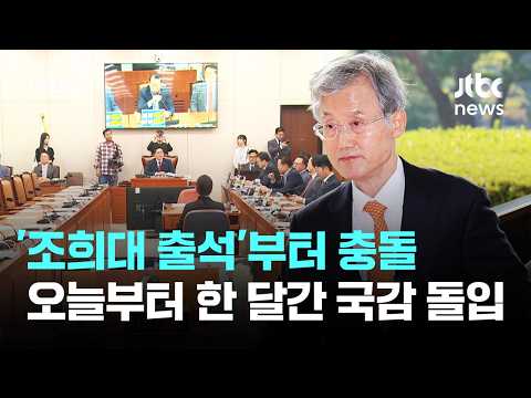 Clash over Cho Hee-dae's attendance... Month-long parliamentary audit begins today / JTBC Morning&