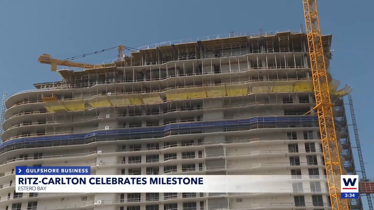 Ritz-Carlton Residences on Estero Bay construction reaches top floor