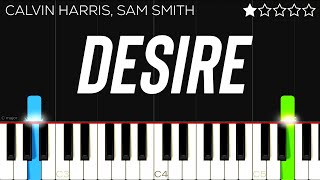 Calvin Harris , Sam Smith - Desire | EASY Piano Tutorial