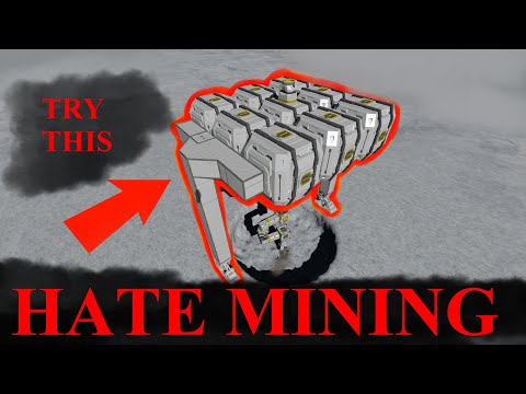 Space Engineers - Drop Ship Mining rig. (CHEAP! and portable. NO SCRIPTS!)