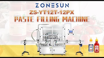 ZONESUN ZS-YT12T-12PX Automatic Servo Motor Chili Oil Butter Paste Filling Machine
