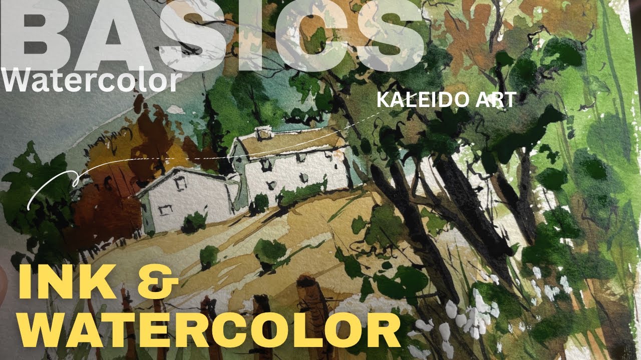 Basic watercolor tutorial for beginners/ how to paint landscape in watercolor #watercolorpainting 