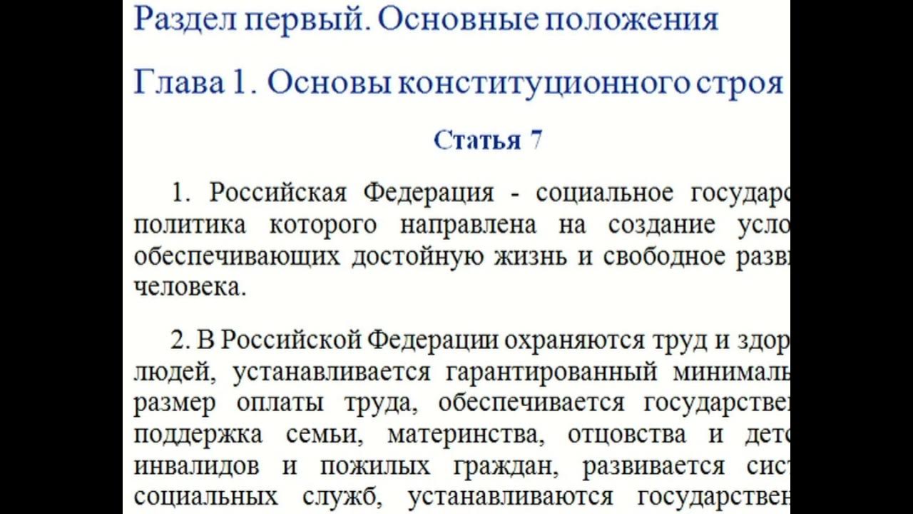 Тест по главам конституции рф