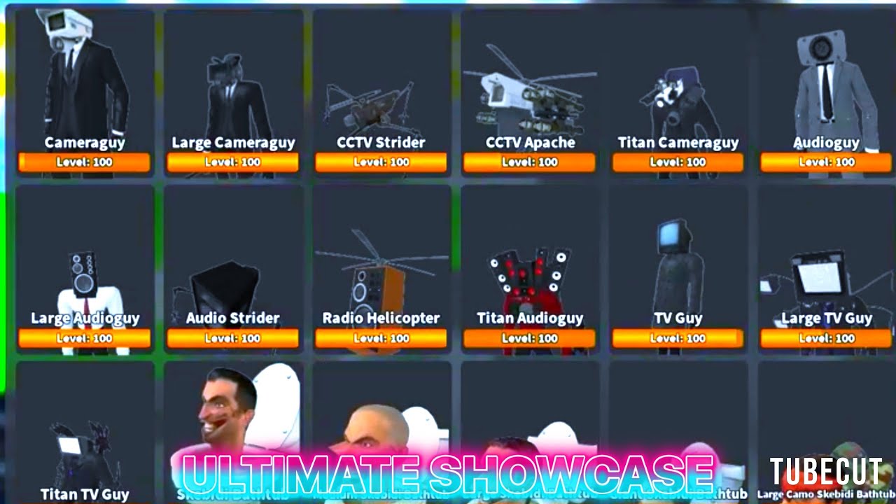 ULTIMATE SHOWCASE of all maxed characters in bathtub universe! part 1 