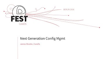 Next Generation Config Management -