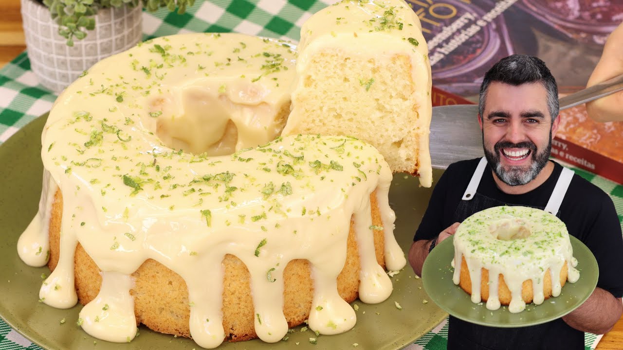 TEXTURA E SABOR INCRÍVEIS - BOLO DE LIMÃO COM COBERTURA - SUPER FOFO E SUPER FÁCIL - Receitas de Pai