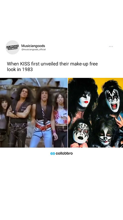 In 1983, KISS shocked the world removing their iconic makeup for the first time 😮 #kiss #rock #band