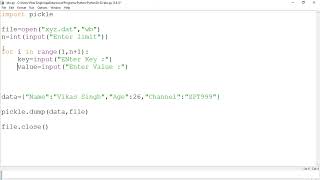 Binary File handling in python