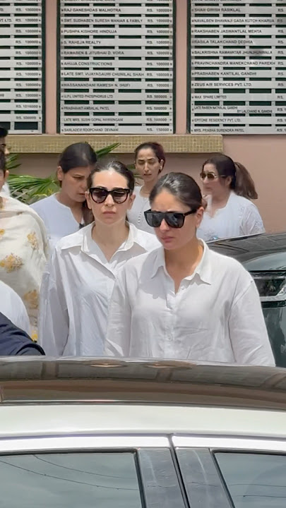 Kareena Kapoor & Karishma Kapoor Exit Video From Crematorium Centre After Malaika Father Funeral