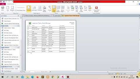 aplikasi perhotelan  microsoft acces 2007