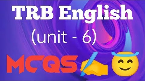 TRB English preparation//(unit-6) MCQs//Language Mission//#trb #polytechnic #english
