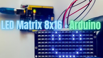 Arduino Tutorial: How to use 8x16 LED Matrix with Arduino. #arduino #arduinoproject #robot #diy