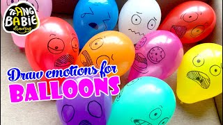 How to draw Emotions Faces for Balloons - Funny Expressions