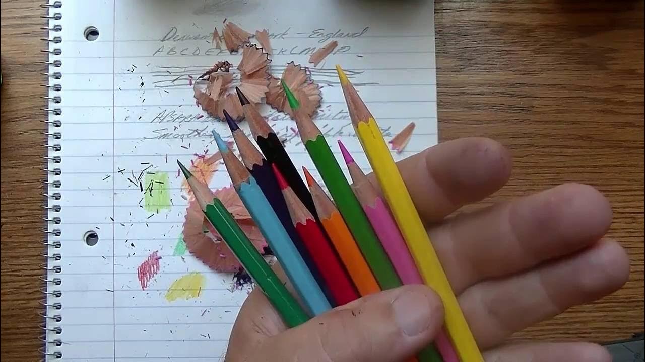 Sharpening Color Pencils with KUM Carl Helix Apsara sharpeners