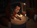 Fox Watching Movie And Eating Popcorn #fox #popcorn #movie #watch #cute #home #shorts #shortvideo